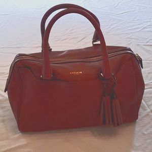 Coach Legacy Haley Carryall in burnished amber & brass hardware